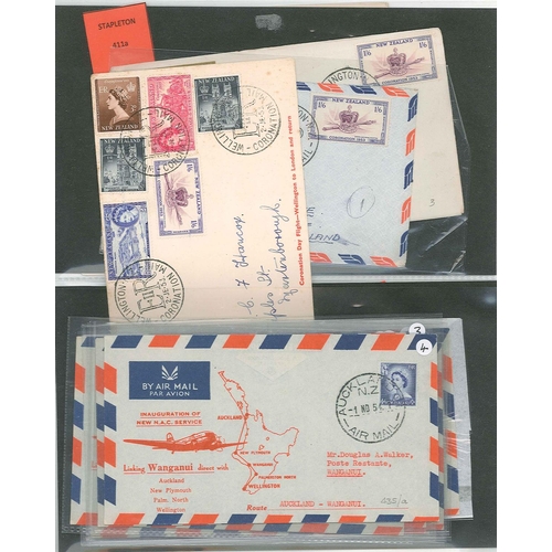 266 - New Zealand; 1931-2004 collection of airmail covers in two cover albums, mainly first flights, speci... 