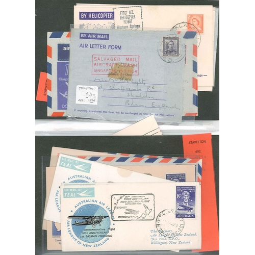 266 - New Zealand; 1931-2004 collection of airmail covers in two cover albums, mainly first flights, speci... 