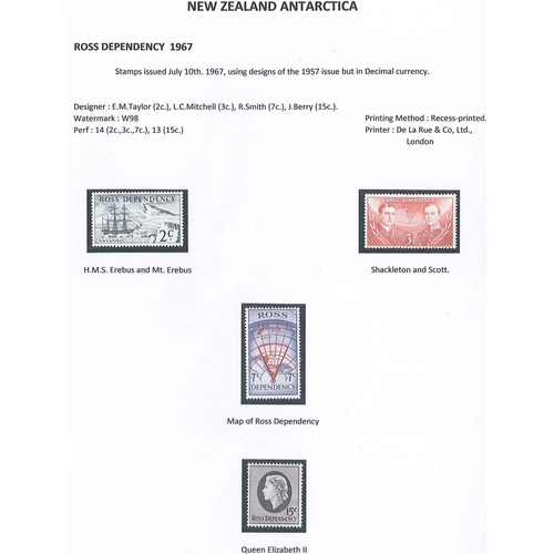 294 - New Zealand; Ross Dependency; 1957-2018 collection of u.m. sets and miniature sheets, plus first day... 