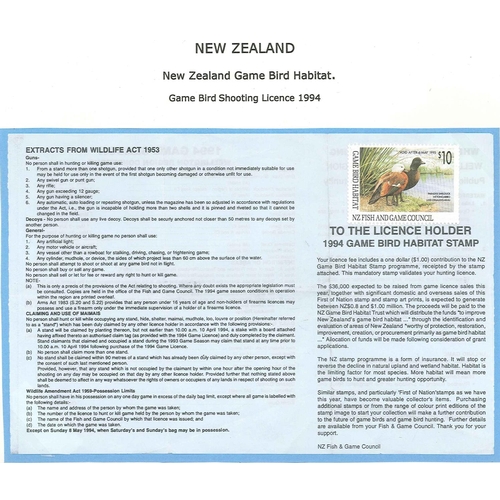 290 - New Zealand; Cinderellas; Game Bird Habitat Stamps; 1994-2020 collection mainly written-up on pages ... 