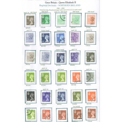 446 - UK Collections; home-printed pages with colln. of decimal defins and of all-periods country stamps. ... 