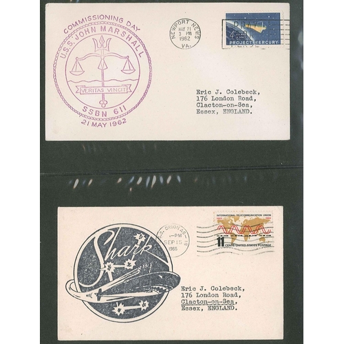 353 - USA; mainly 1960s/70s album of commem covers for nuclear submarines etc. (c.80)