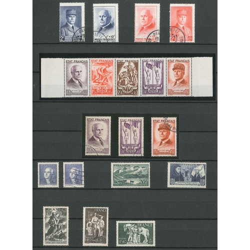 203 - France; 1914-46 mint and used collection of mainly commemoratives and pictorials in stockbook, with ... 