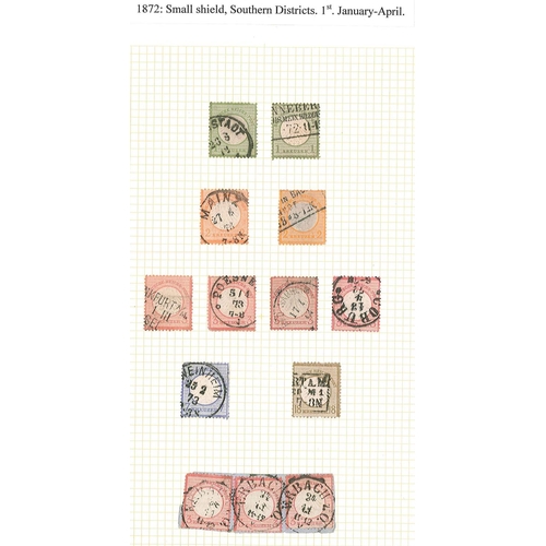 207 - Germany; 1872-1941 mainly used collection in album starting with 1872 Small Shield (set of 6 + 5) an... 