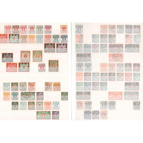 191 - Danzig; 1920-38 useful m. & u. collection on stockleaves, mainly defins., and generally fine/v.f. Th... 