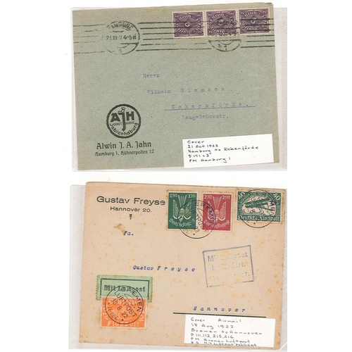 208 - Germany; 1922-23 collection of inflation period covers with a wide range of different frankings and ... 