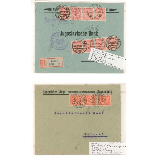 208 - Germany; 1922-23 collection of inflation period covers with a wide range of different frankings and ... 