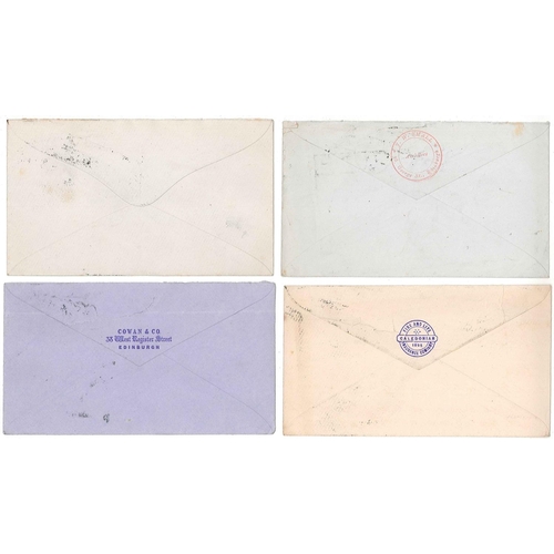 1697 - UK; Perfins; 1881-91 nine covers, all with Edinburgh cancels on perfinned stamps. Perfins are S.S, J... 