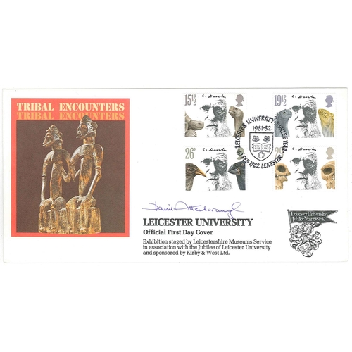 1681 - UK; Autographed Covers; 1982 Darwin illus FDC (Leicester University official cover) with Leicester s... 