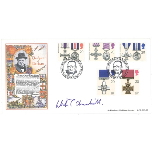 1684 - UK; Autographed Covers; 1990 Gallantry set on illus FDC (