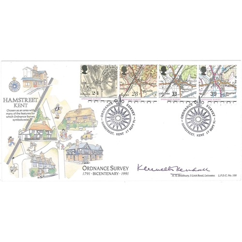 1686 - UK; Autographed Covers; 1991 Maps set on illus FDC (Ordnance Survey, Hamstreet, special cancel, LFDC... 