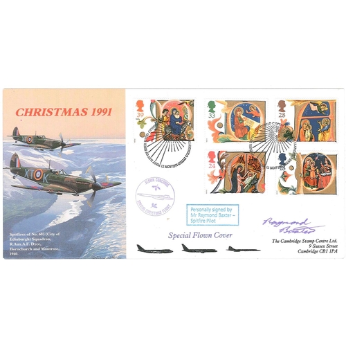 1687 - UK; Autographed Covers; 1991 Christmas set on illus FDC (Bethlehem cancel, Cambridge Stamp Centre co... 