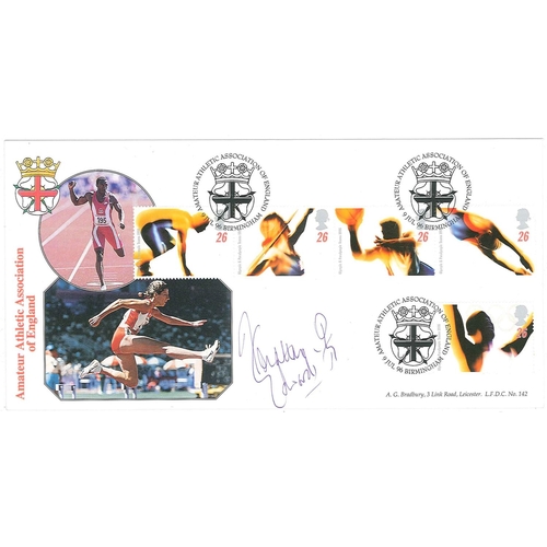 1694 - UK; Autographed Covers; 1996 Olympic set on FDC (LFDC cover, AAA, Birmingham special cancel), signed... 