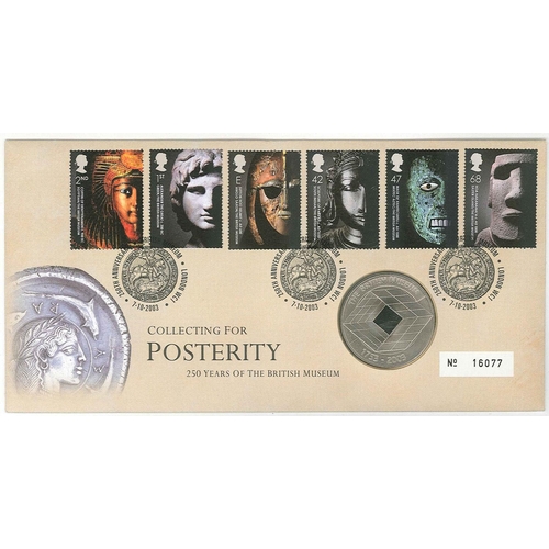 1511 - UK PNCs; 2003 British Museum cover with set of stamps and medallion. RMC36 cat.£20.