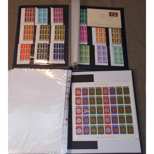 445 - UK Collections; mixture in stockbook with a few KG6 booklet panes/coil strips, several similar of QE... 