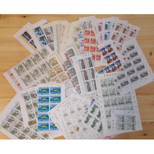 196 - Faroe Islands; 1975-83 u.m. stock of mainly sheets and part sheets, a large proportion making up set... 