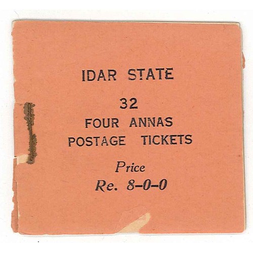 244 - Indian States; Idar; 1944 8r booklet complete (8 panes, each of 4 x 4a). Stamps are adhered to inter... 