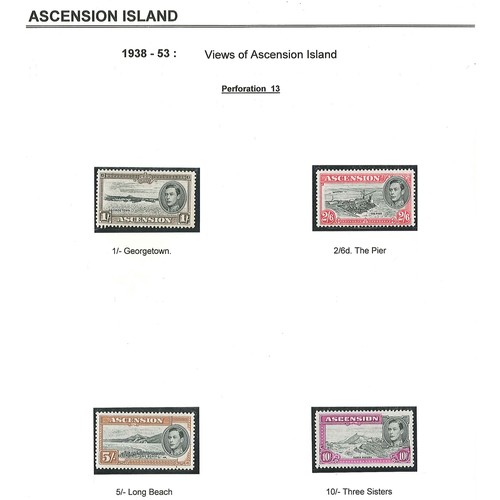 131 - Ascension; 1938-53 definitive set (13 of perf. 13½, 12 of perf.13)