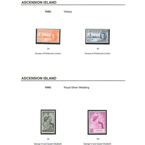 131 - Ascension; 1938-53 definitive set (13 of perf. 13½, 12 of perf.13)