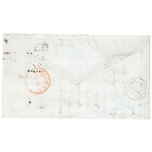 185 - China; French Post Offices; 1874 cover to London with six of France Cérès 40c (3-strip, pair, and si... 