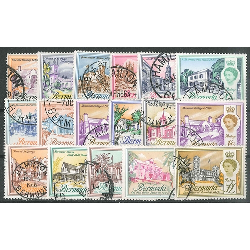 1209 - Bermuda; 1962-68 defin set (missing 2/3) g./v.f.u. (1/- creased), SG 163-179 (less 175) cat. c.&poun... 