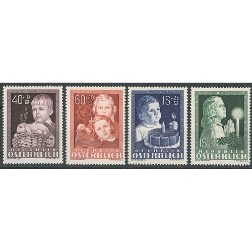 1154 - Austria; 1949 Child Welfare set (4) m.m., SG 1162-1165 (cat.£110 for u.m.).