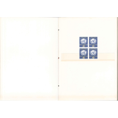 304 - Switzerland; 1956 presentation folder for UPU Executive Commission Session April/May. Contents (all ... 