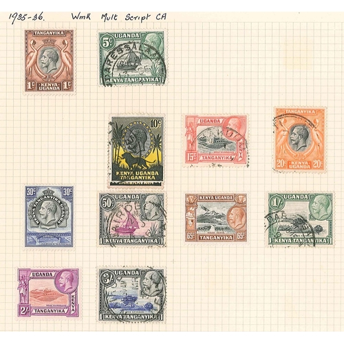 266 - Kenya, Uganda, and Tanganyika; 1890-1960 m. & u. remainder colln. on pages, with 1890-95 2r g.u.... 