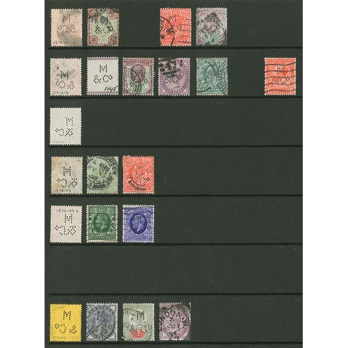 441 - UK Perfins; Letter M, QV to KG6, in two volumes. (c.3,900 items).