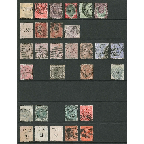 442 - UK Perfins; Letter N, QV to KG6. (c.1,500 items).