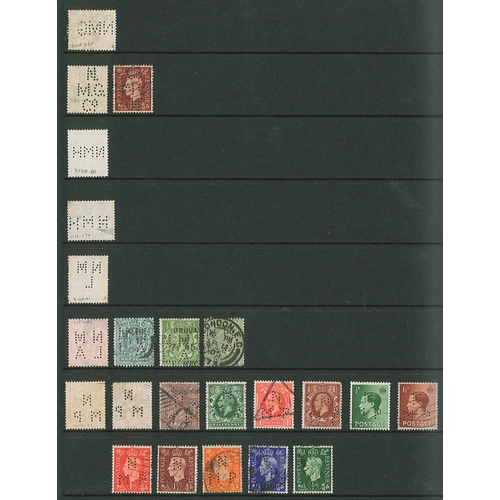 442 - UK Perfins; Letter N, QV to KG6. (c.1,500 items).