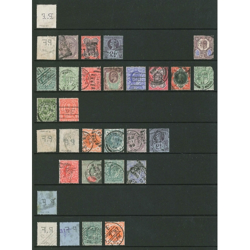 444 - UK Perfins; Letter P, QV to KG6. (c.3,400 items).