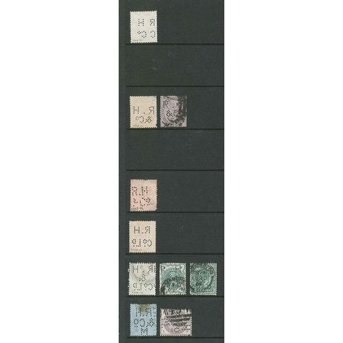 446 - UK Perfins; Letter R, QV to KG6. (c.3,250 items).