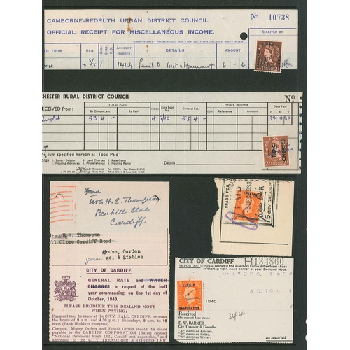 476 - UK Commercial Overprints; letters A to K, councils only (c.1,100 items). Includes interesting coil s... 