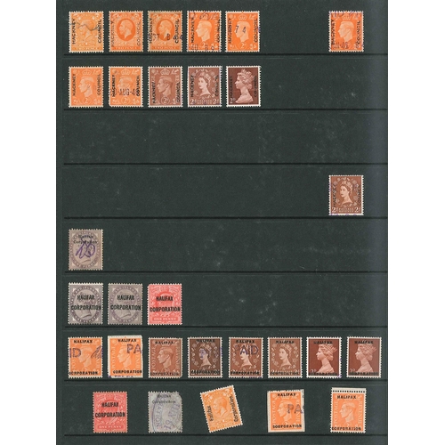 476 - UK Commercial Overprints; letters A to K, councils only (c.1,100 items). Includes interesting coil s... 