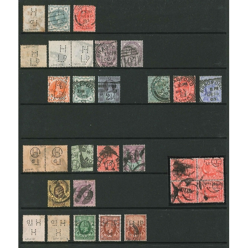 436 - UK Perfins; Letter H, QV to KG6, in two volumes. (c.5,750 items).