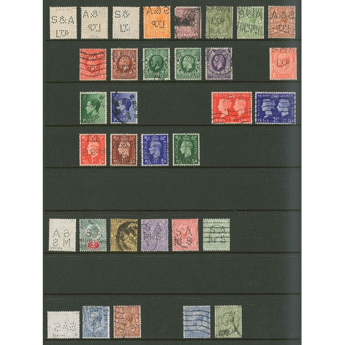 447 - UK Perfins; Letter S, QV to KG6, in two volumes. (c.6,000 items).