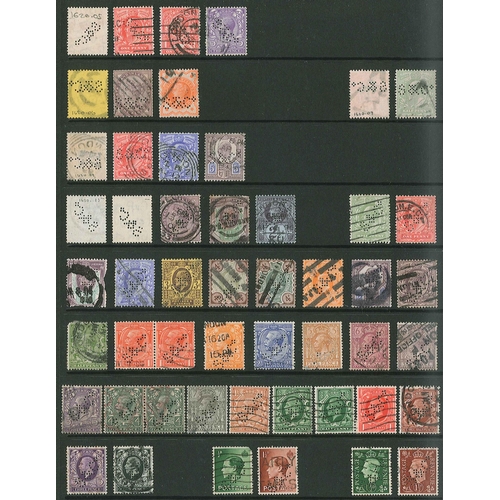 447 - UK Perfins; Letter S, QV to KG6, in two volumes. (c.6,000 items).