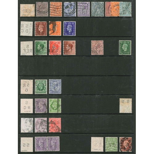 447 - UK Perfins; Letter S, QV to KG6, in two volumes. (c.6,000 items).