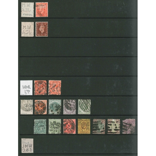 451 - UK Perfins; Letter W, QV to KG6. (c.4,000 items).