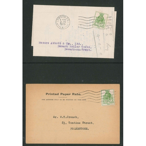 457 - UK Perfins; 1929 PUC commem issue, impressive collection in binder of ½d (c.500+, 16 covers/cards), ... 