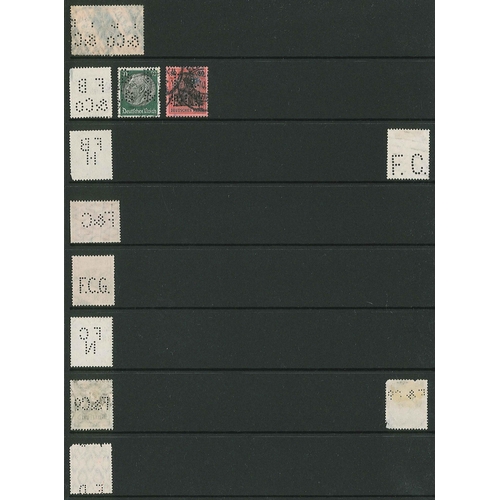 89 - Perfins; Germany; collection in three binders, following the general pattern of being mainly all-dif... 