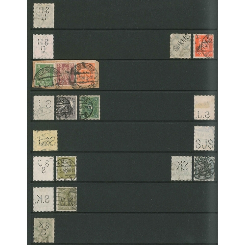 89 - Perfins; Germany; collection in three binders, following the general pattern of being mainly all-dif... 