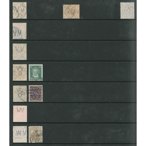 89 - Perfins; Germany; collection in three binders, following the general pattern of being mainly all-dif... 