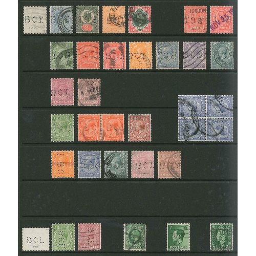 430 - UK Perfins; Letter B, QV to KG6, in two volumes, inc. duplicated 