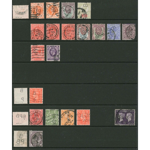 430 - UK Perfins; Letter B, QV to KG6, in two volumes, inc. duplicated 