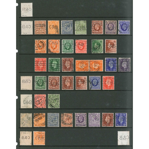 431 - UK Perfins; Letter C, QV to KG6, in three volumes. (c.6,500 items).