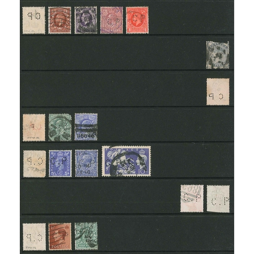 431 - UK Perfins; Letter C, QV to KG6, in three volumes. (c.6,500 items).