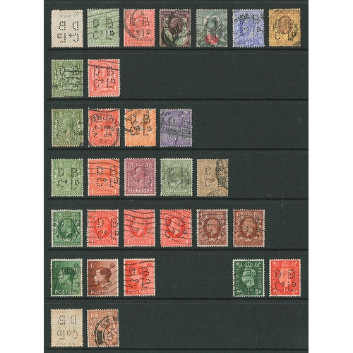 432 - UK Perfins; Letter D, QV to KG6. (c.3,600 items)