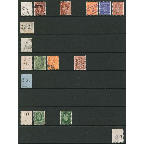 432 - UK Perfins; Letter D, QV to KG6. (c.3,600 items)